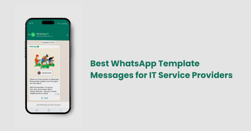 Best WhatsApp Template Messages in IT Services.