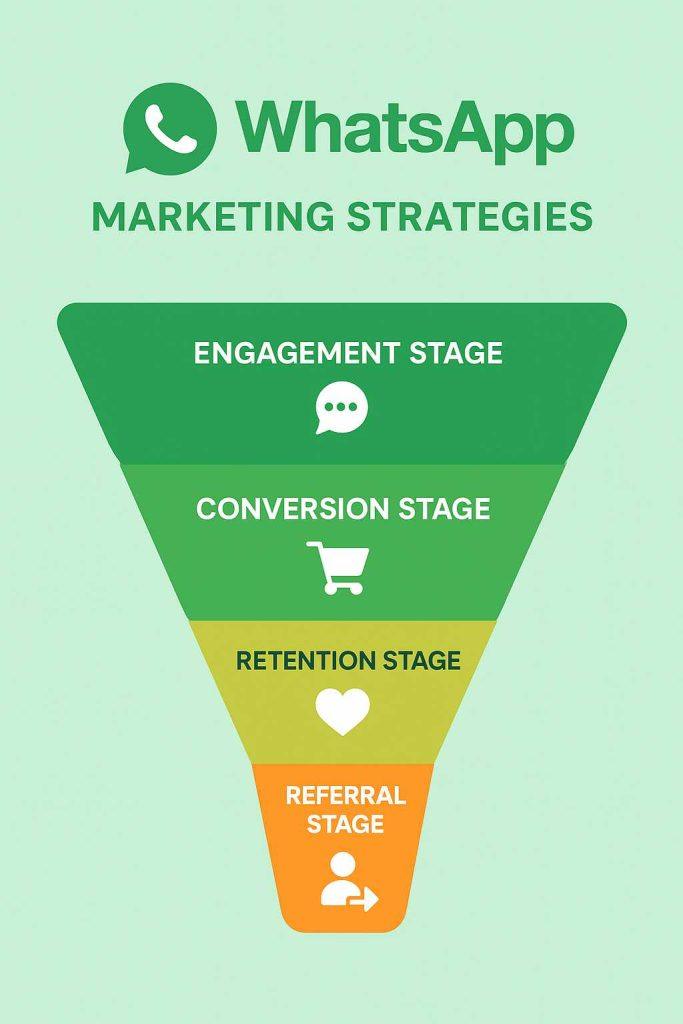 WhatsApp Marketing Strategies by funnel stage.