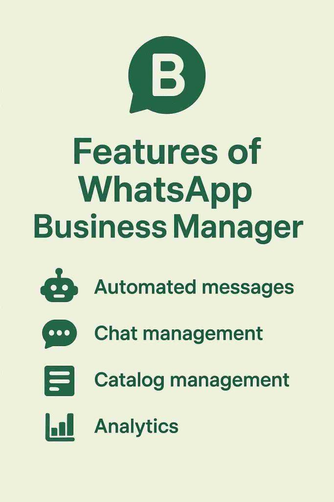 Features of WhatsApp Business Manager that affects daily operations of business.