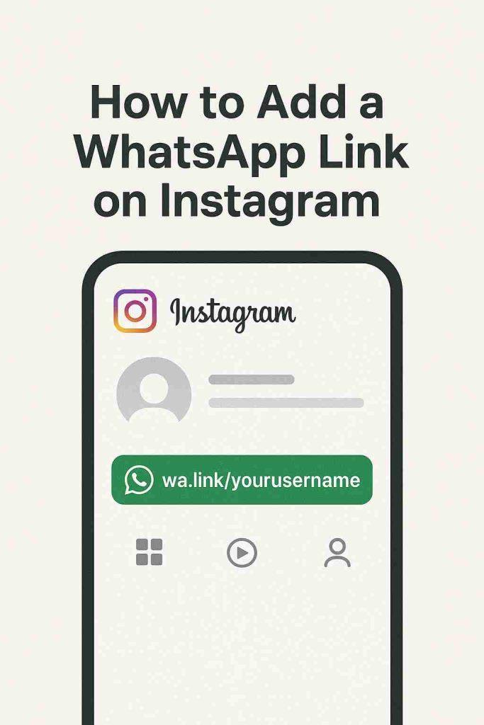 How to add WhatsApp Link on Instagram ?