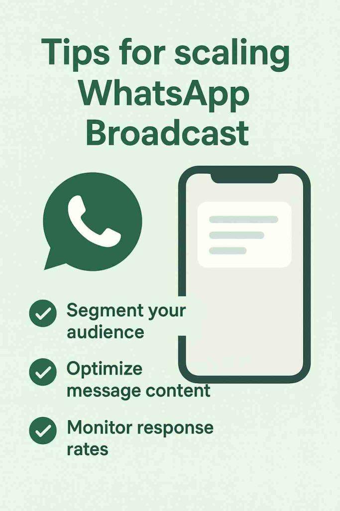 Discover various advanced tips for scaling WhatsApp Broadcasts.