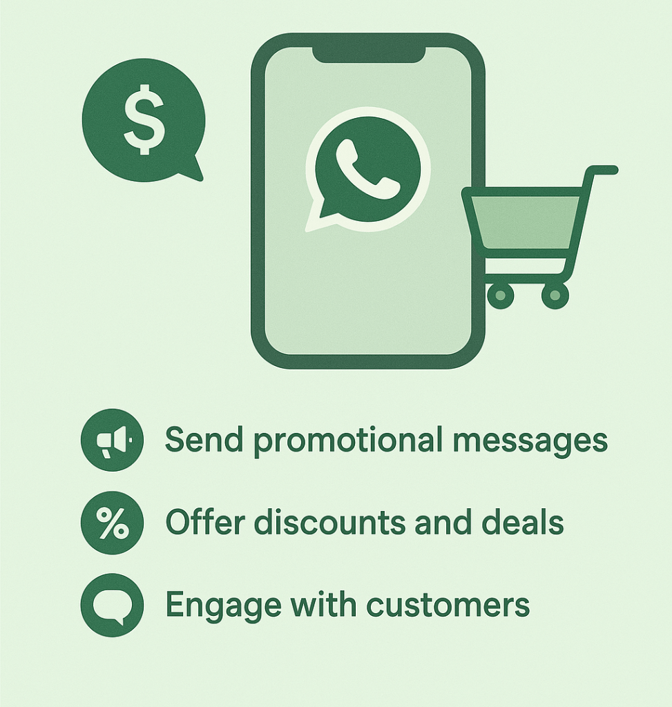 Using whatsApp to drive sales and engagement in online store.