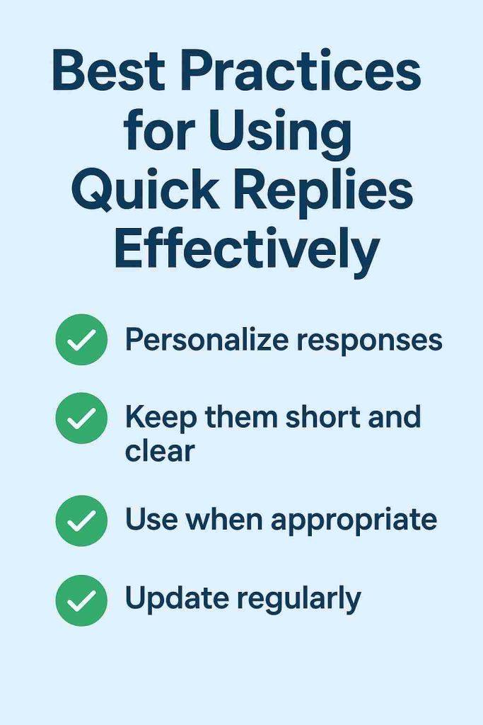 Best practices for using WhatsApp Business Quick Reply Templates.