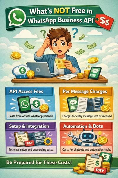 What's not free in WhatsApp API?