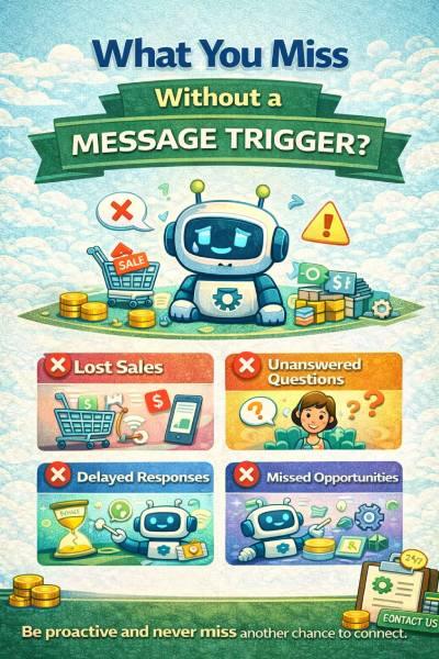 Never miss a high-intent lead thorugh message trigger.