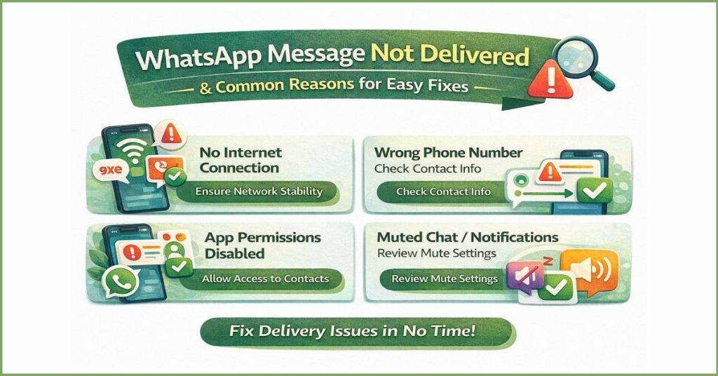 WhatsApp Message Not Delivered & Common Reasons for Easy Fixes.