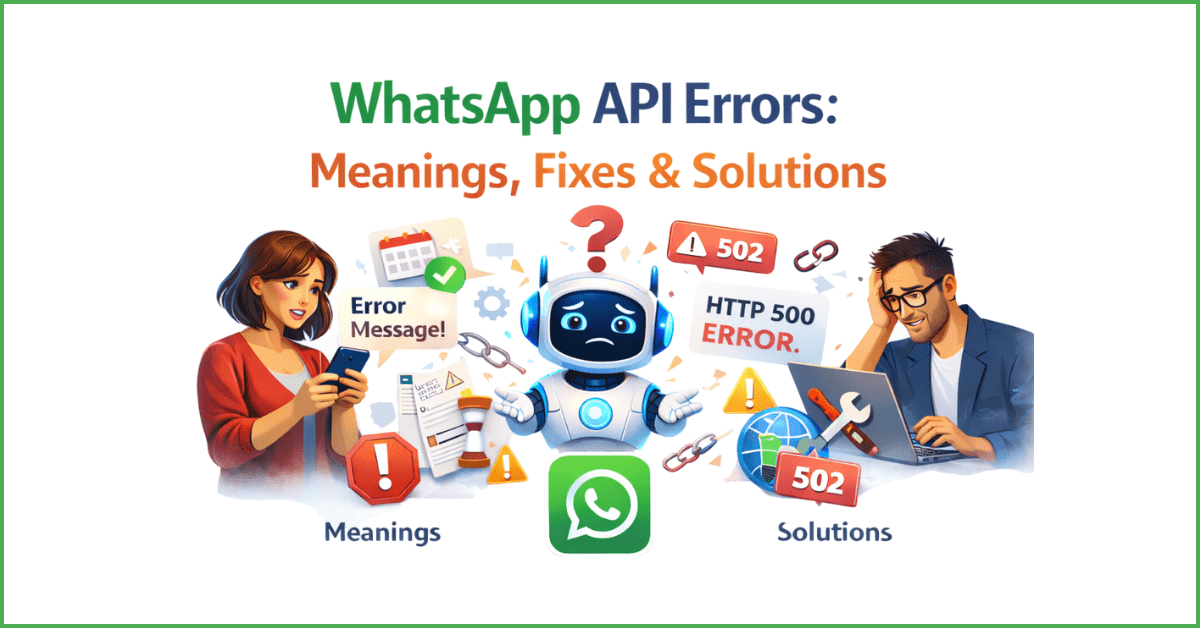 WhatsApp API Errors Explained: Meanings, Fixes & Solutions
