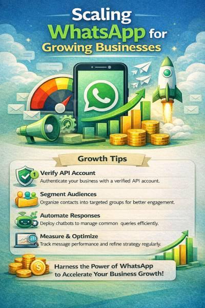Scaling WhatsApp API for growing business.
