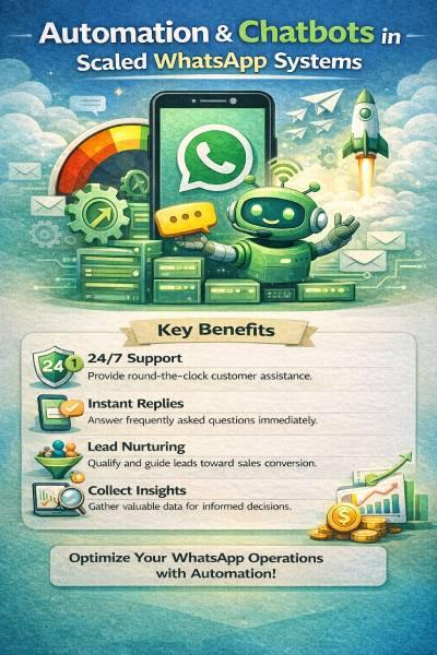 Automation & Chatbots in Scaled WhatsApp API Systems.
