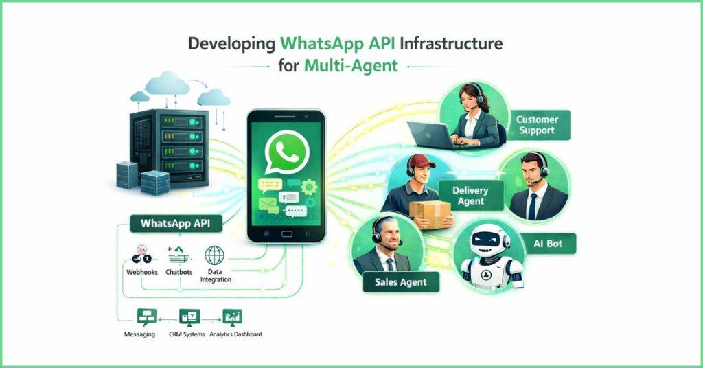 Developing WhatsApp API Infrastructure for multi agent.
