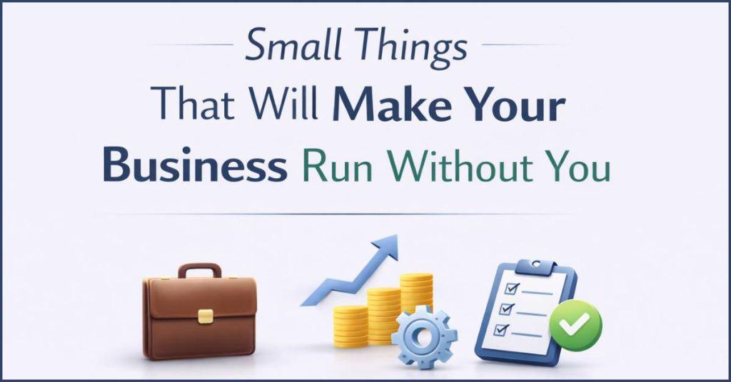 Small things that will make your business run without you.