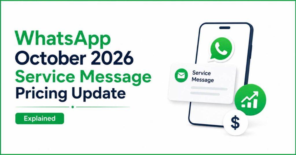 WhatsApp Service Messages pricing update : October 2026.